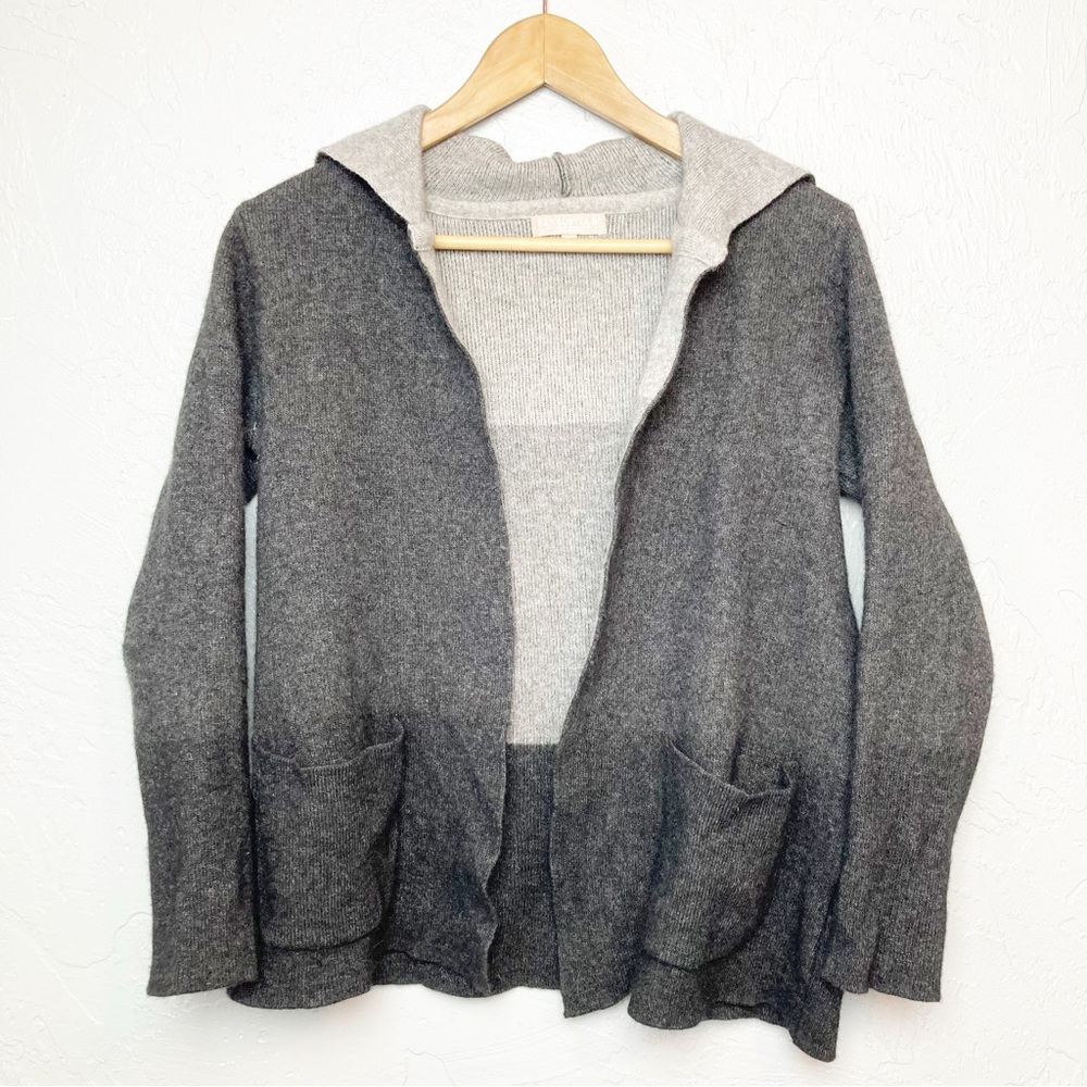 Benedetta B Wool Blend Sweater in grey size small open cardigan